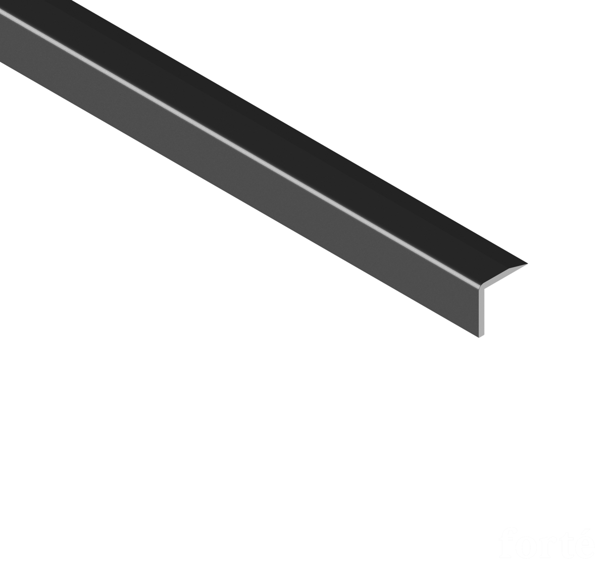 Black Anodised Aluminium Angle Trim 13mm | Forté - NZ