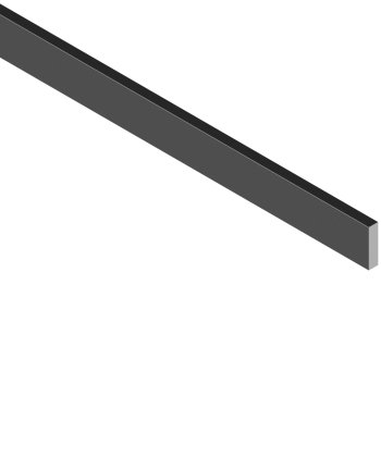 Black Anodised Aluminium Flat Bar 12mm